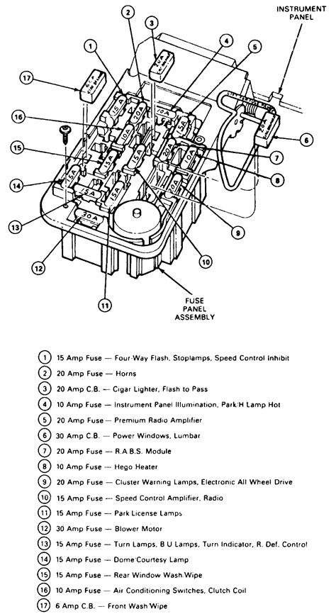 1993 ford bronco power distribution box diagram|1989 Ford Bronco fuse box.